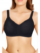 Classic Full Cup Front Fastening Bra - Black