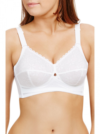 Classic Non Wired Total Support Bra - White