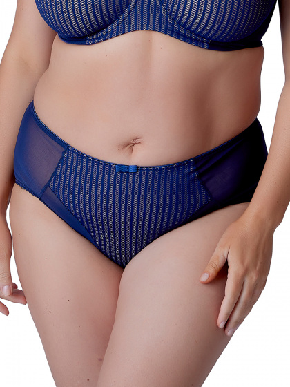 Beauty Stripe Deep Brief - Deep Blue