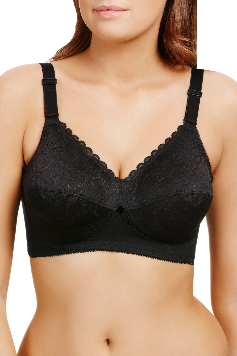 Classic Non Wired Total Support Bra - Black