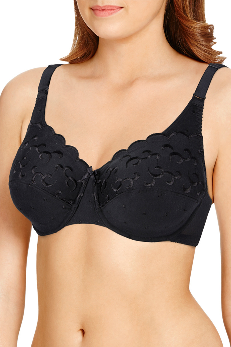 Classic Wired Minimiser Bra - Black