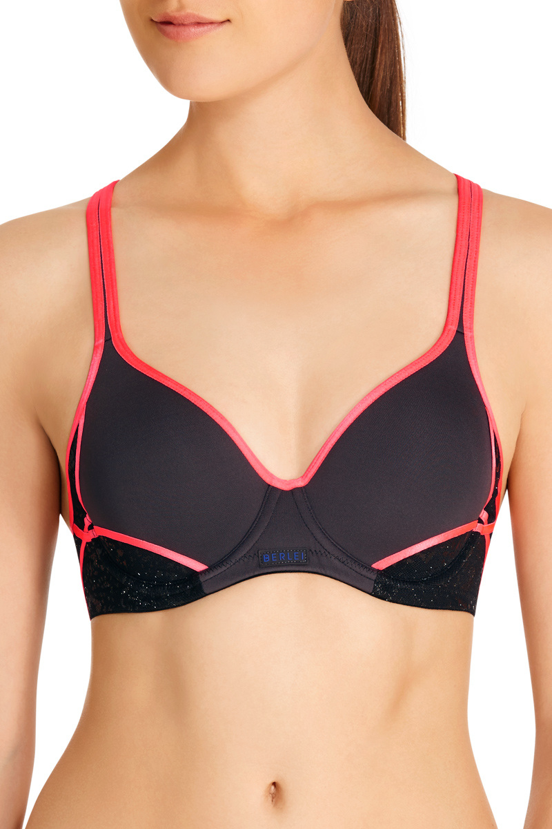 Electrify Padded Print Bra Silver Lynx, Sports Bra