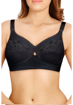 Classic Full Cup Front Fastening Bra - Black