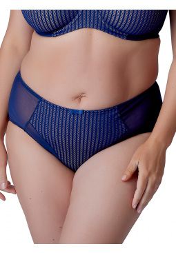 Beauty Stripe Deep Brief - Deep Blue