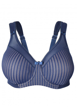 Beauty Stripe Smoothing Bra - Deep Blue