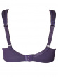 Beauty Minimiser Bra in Aubergine, back bra cut out. Elegant lace detail, perfect for fuller busts and larger back sizes. 
