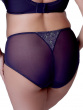 Beauty Deep Brief in Aubergine. Lace detail and soft mesh panelling for fuller coverage. Berlei lingerie, back brief model
