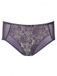 Beauty Deep Brief in Aubergine. Lace detail and soft mesh panelling for fuller coverage. Berlei lingerie, front brief cut out
